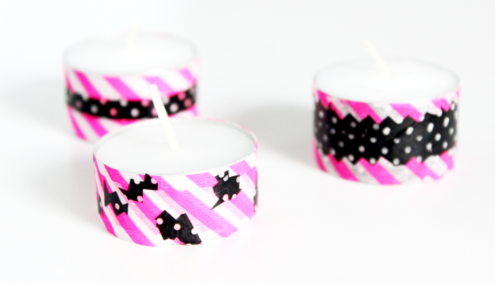 Waxinelichtjes met washi tape diy