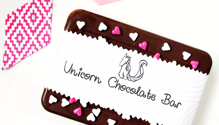 unicorn chocolate bar