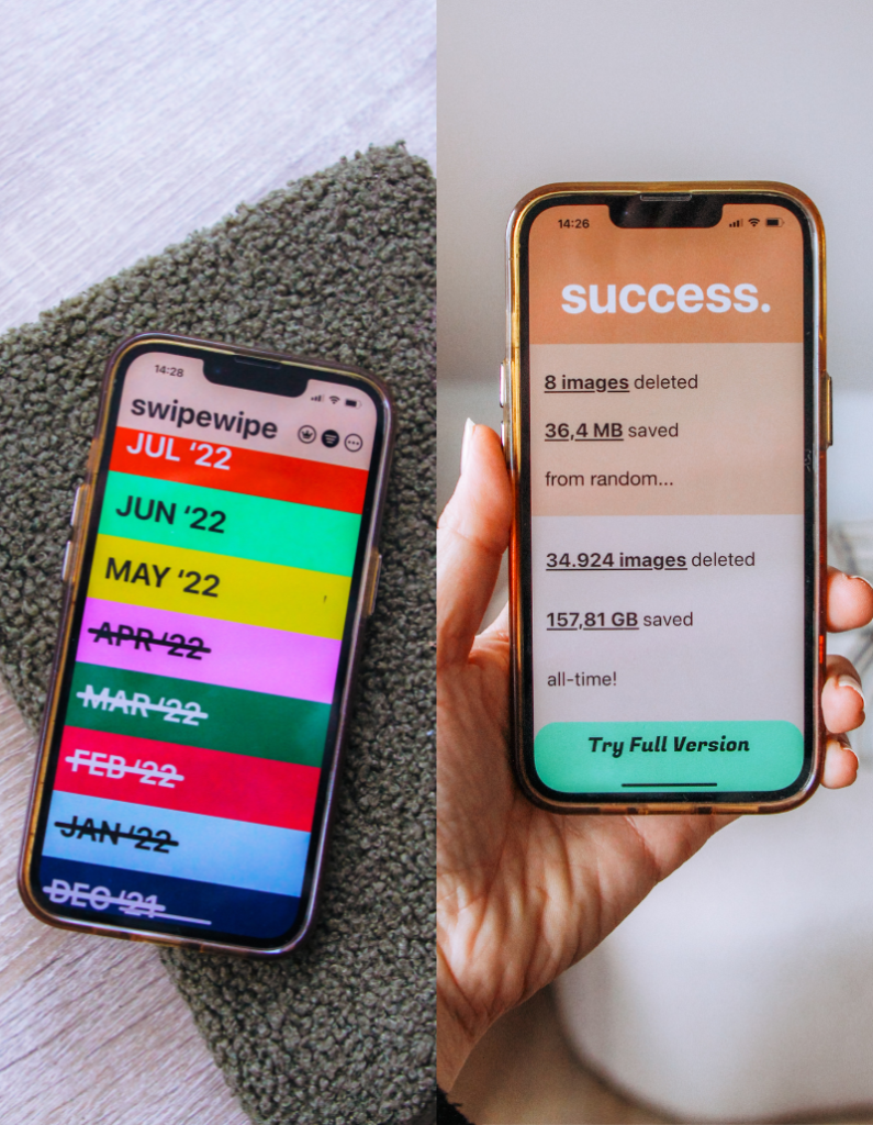 swipewipe app review mobiele filmrol opschonen mobiele filmrol opruimen geheugen vrijmaken mobiele telefoon